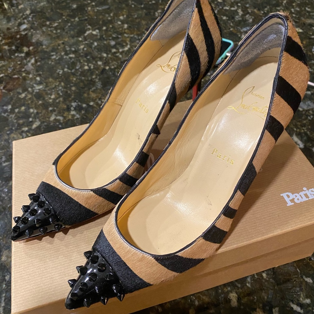 Christian Louboutin Real Fur Dyed Calf from Italy